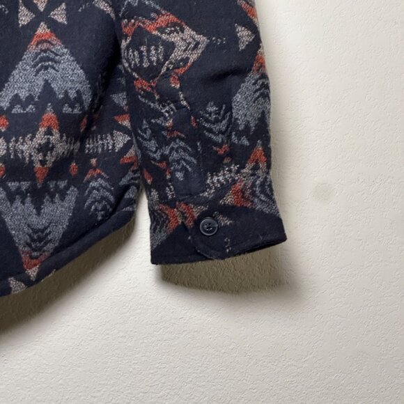 Jachs New York Wool Blend Jacket Faux Fur Lined Insulated Men L Outdoor Aztec - Picture 11 of 13